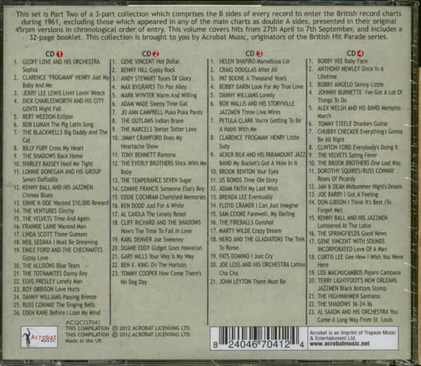 1961 British Hit Parade - The B-Sides Part 2 - Britain's Greatest Hits Vol. 10 (4-CD)