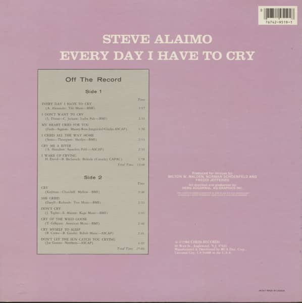 Everyday I Have To Cry (LP)