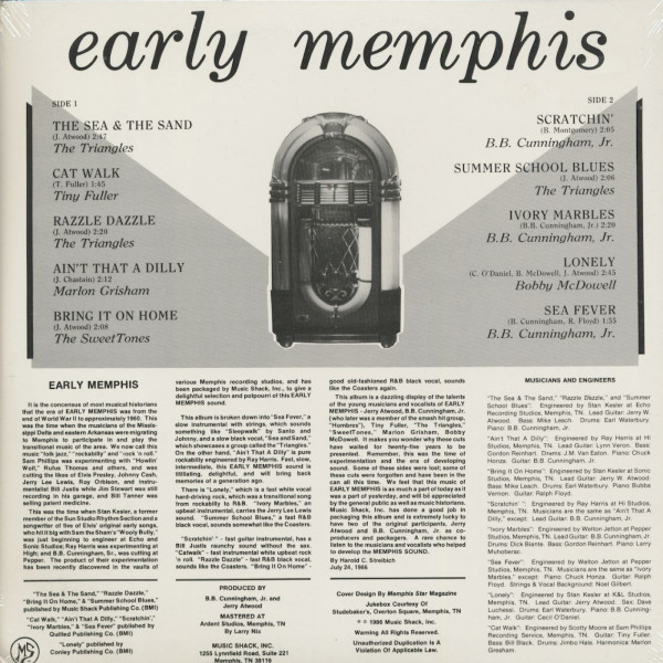Early Memphis - Golden Era Of Memphis Rock & Roll (LP)