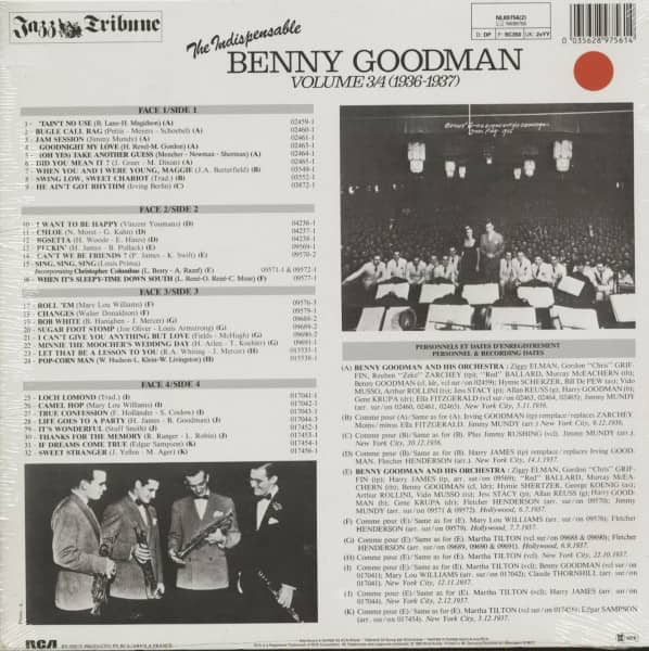 The Indispensable Benny Goodman - Vol.3&4 (2-LP)