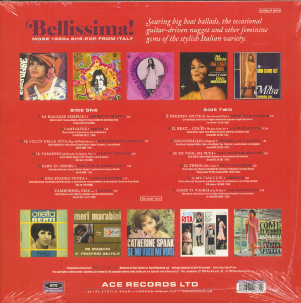 Bellissima! More 1960s She-Pop From Italy (LP, 180g White Vinyl)