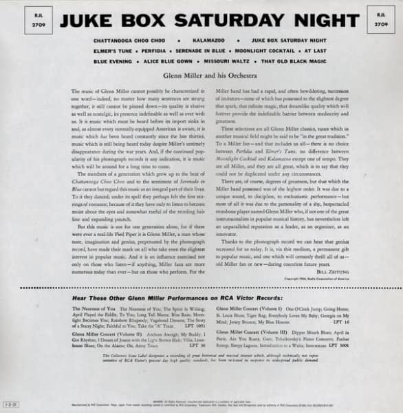 Glenn Miller And His Orchestra - Juke Box Saturday Night (LP, Japan)