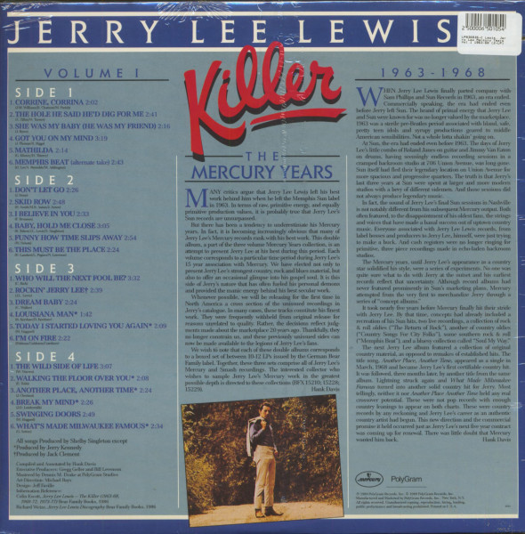 The Mercury Years Vol.1 1963-1968 (2-LP, Cut-Out)