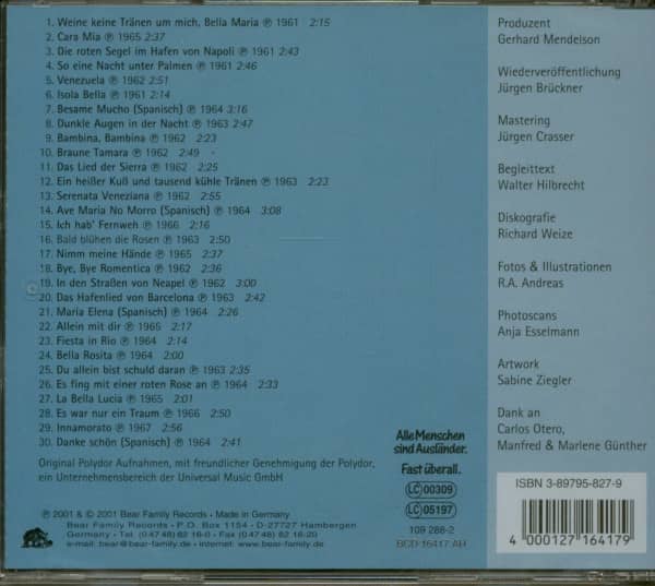 Weine keine Träne um mich, Bella Maria (CD)