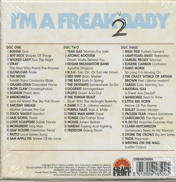 I'm A Freak 2 Baby - A Further Journey Through The British Heavy Psych And Hard Rock Underground Scene 1968-73 (3-CD Box)