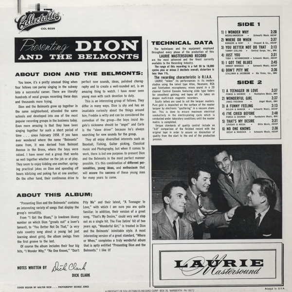 Presenting Dion And The Belmonts (LP)