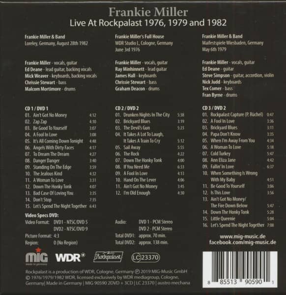 Live At Rockpalast 1976, 1979 & 1982 (3-CD & 2-DVD)