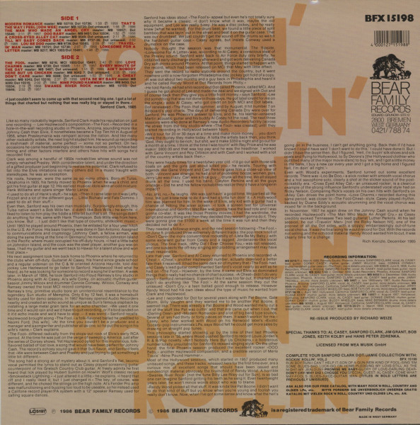 Rockin' Rollin' Sanford Clark Vol.1 (LP)