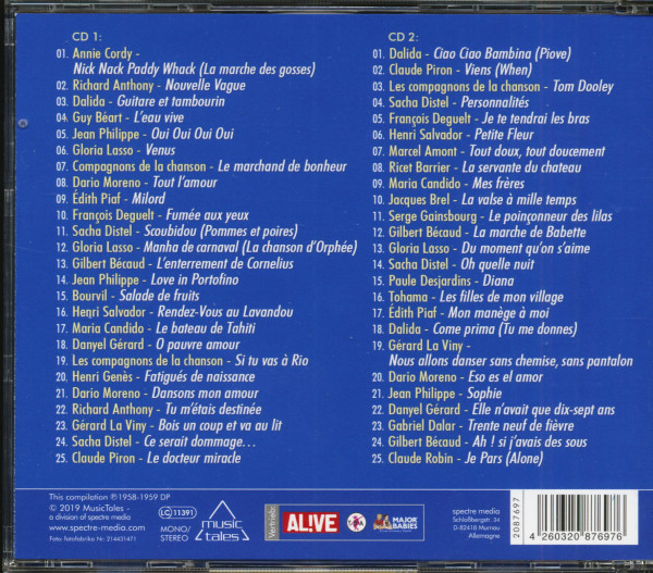 Les chansons de l’année 1959 (2-CD)