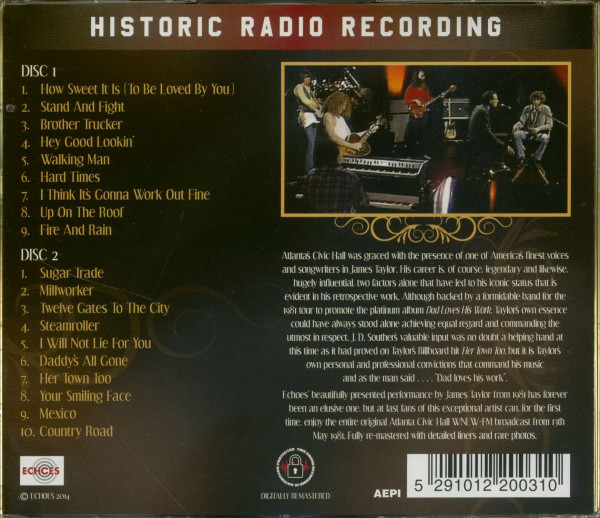 13th May 1981 Atlanta Civic Hall, CA (2-CD)