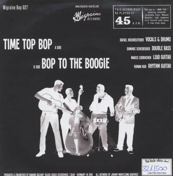 Time To Bop! - Bop The Boogie (7inch, 45rpm, PS, Ltd.)