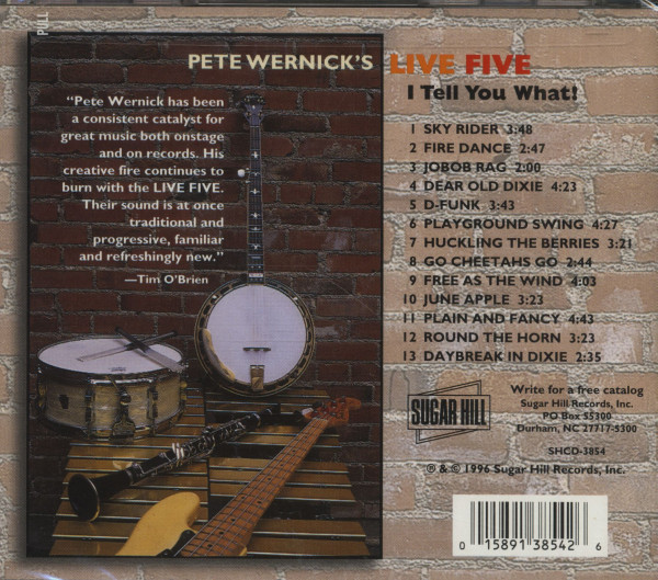 Pete Wernick's Live Five – I Tell You What! (CD)