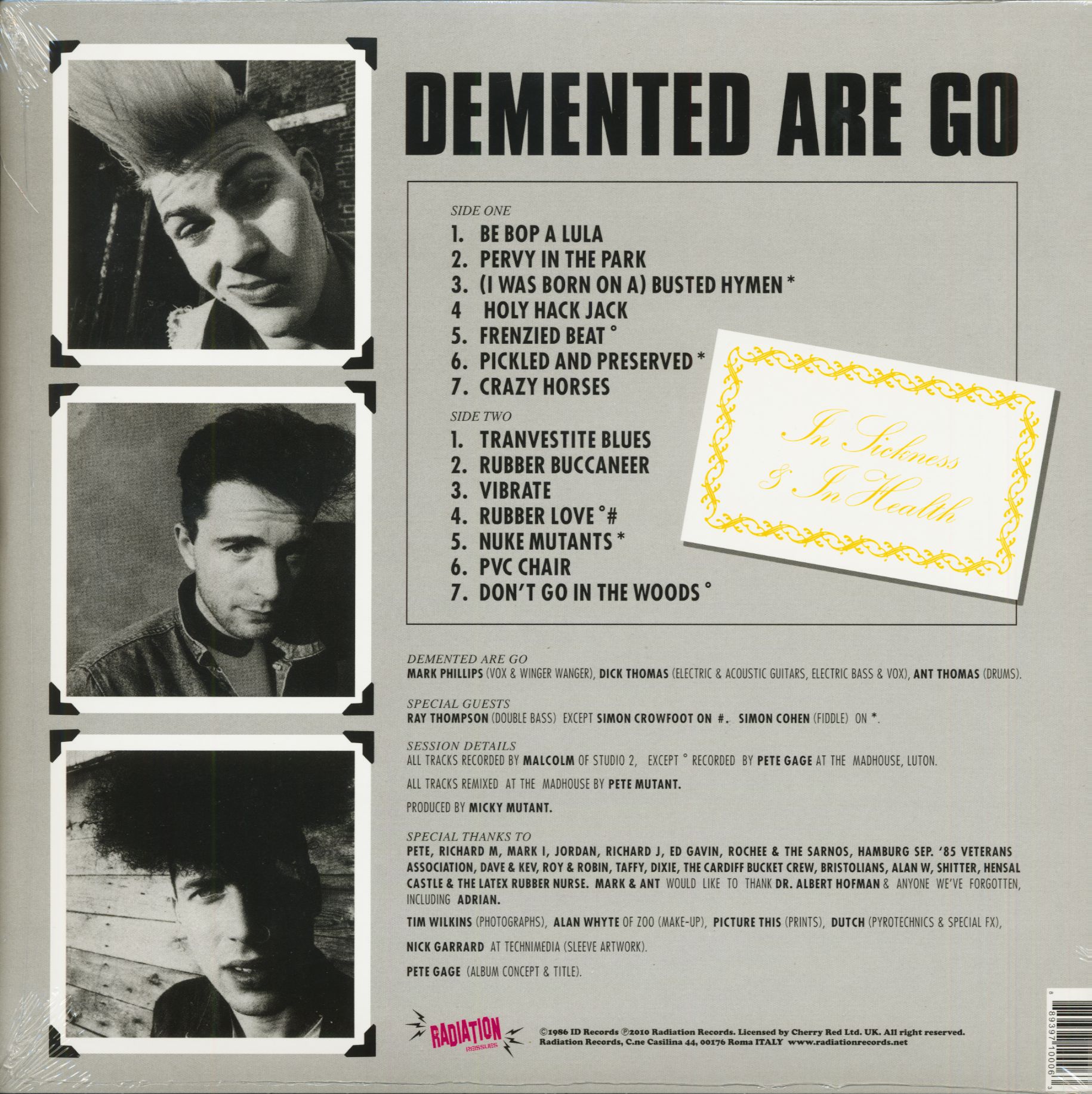 Demented Are Go Discography