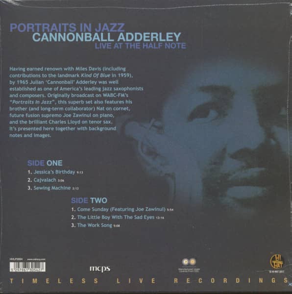 Portraits In Jazz - Live At The Half Note (LP, 180g Vinyl)