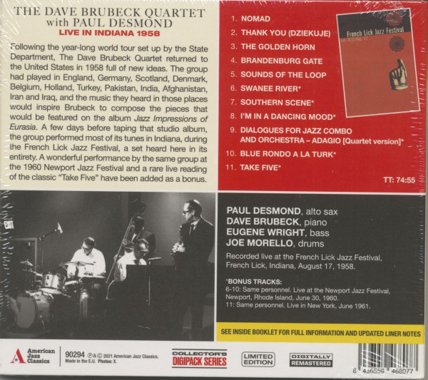 Live In Indiana 1958 - The Complete Session (CD)