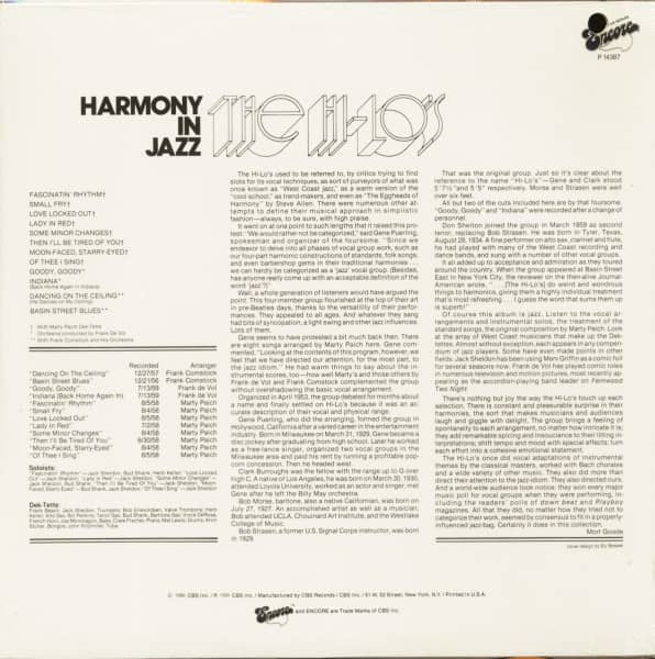 Harmony In Jazz (LP)