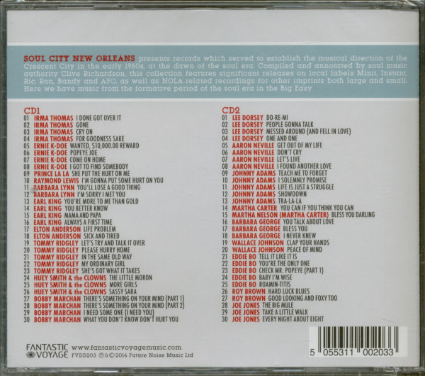 Soul City New Orleans - Big Easy Gems From The Dawn Of Soul Music (2-CD)