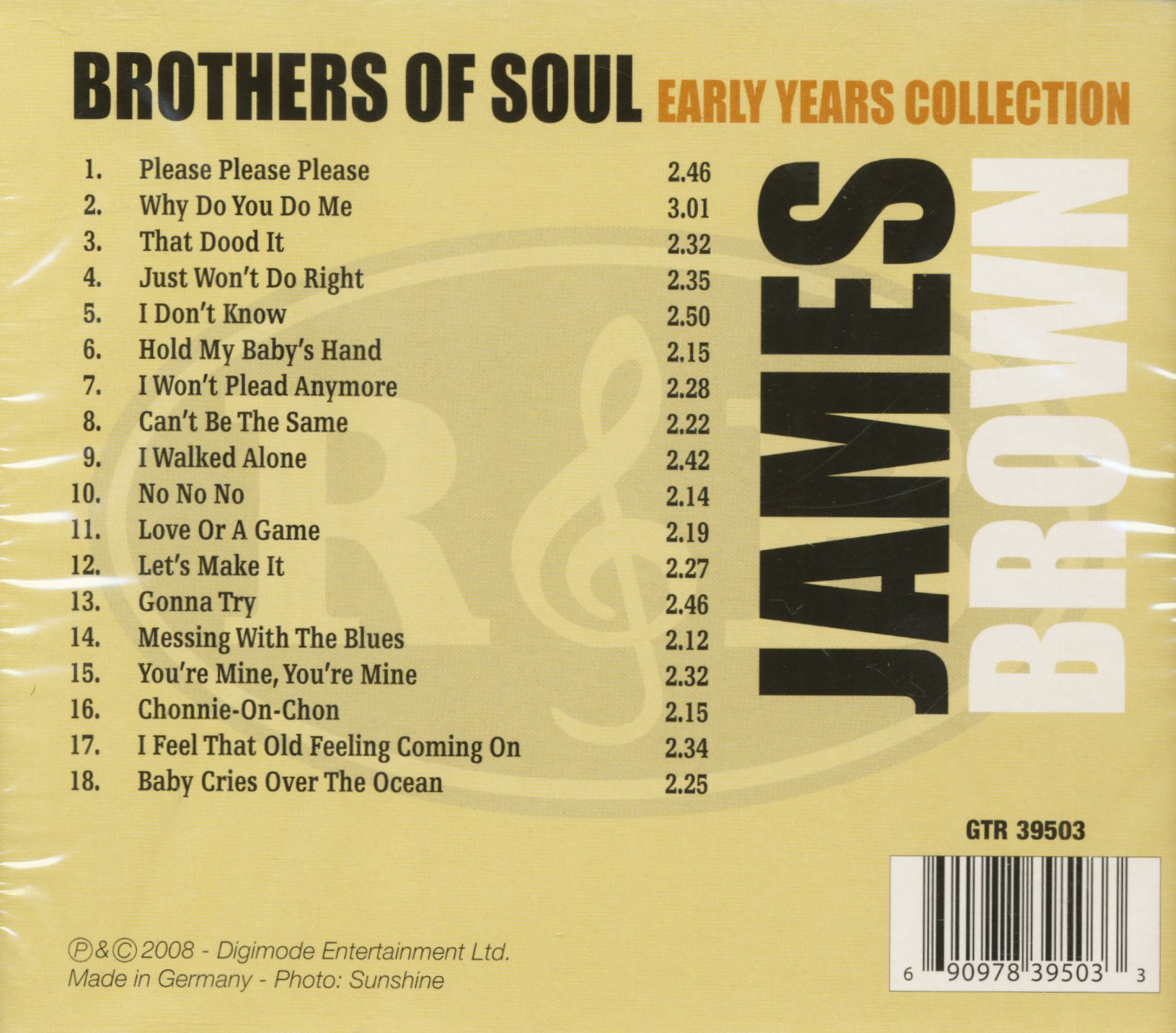 James Brown CD: Brothers Of Soul - Early Years Collection