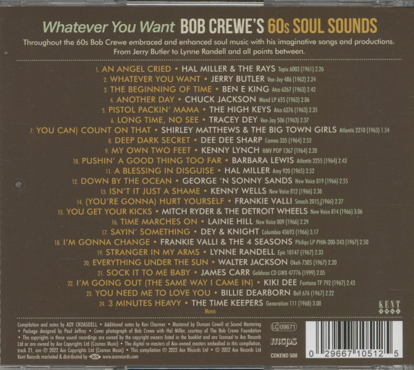 Whatever You Want - Bob Crewe's 60s Soul Sounds (CD)
