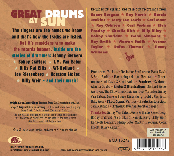Great Drums At Sun - Featuring J. M. Van Eaton, WS Holland, Billy Weir, Houston Stokes & Johnny Bernero (CD)
