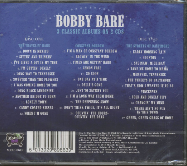 The Travelin' Bare - Constant Sorrow - The Streets Of Baltimore (2-CD)