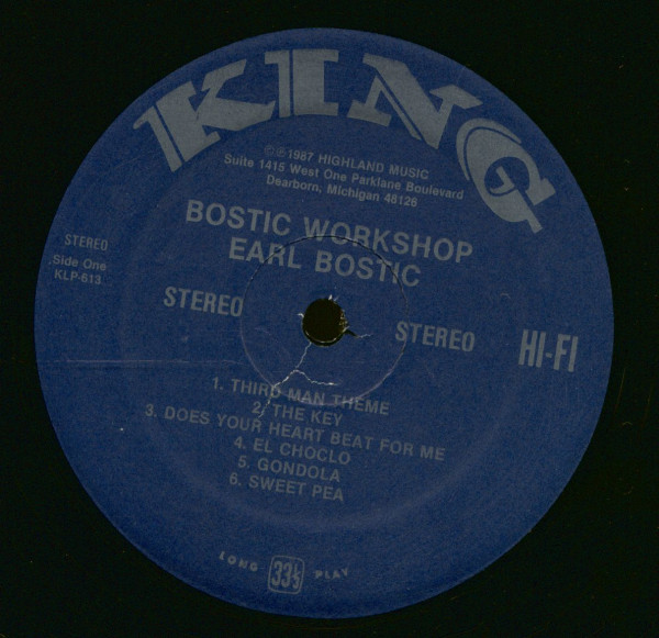 Dance Music From The Bostic Workshop (LP)