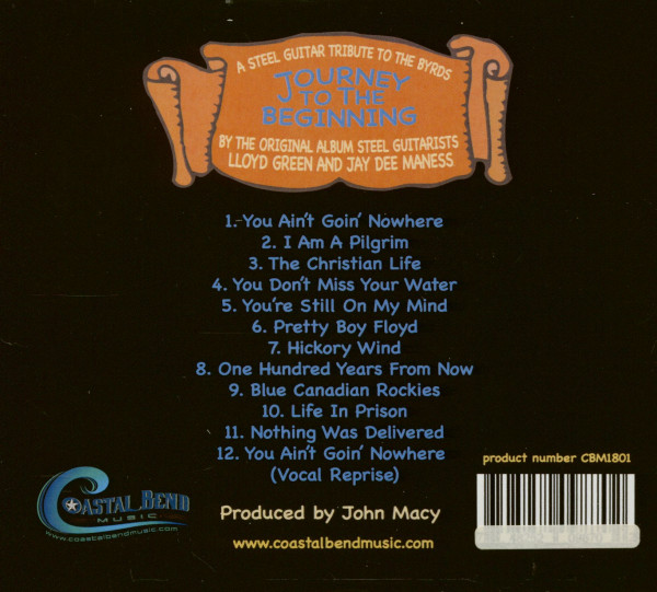 Journey To The Beginning - A Steel Guitar Tribute To The Byrds (CD)