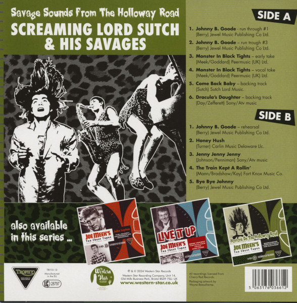 Joe Meek's Tea Chest Tapes - Savage Sounds From The Holloway Road (LP, 10inch)