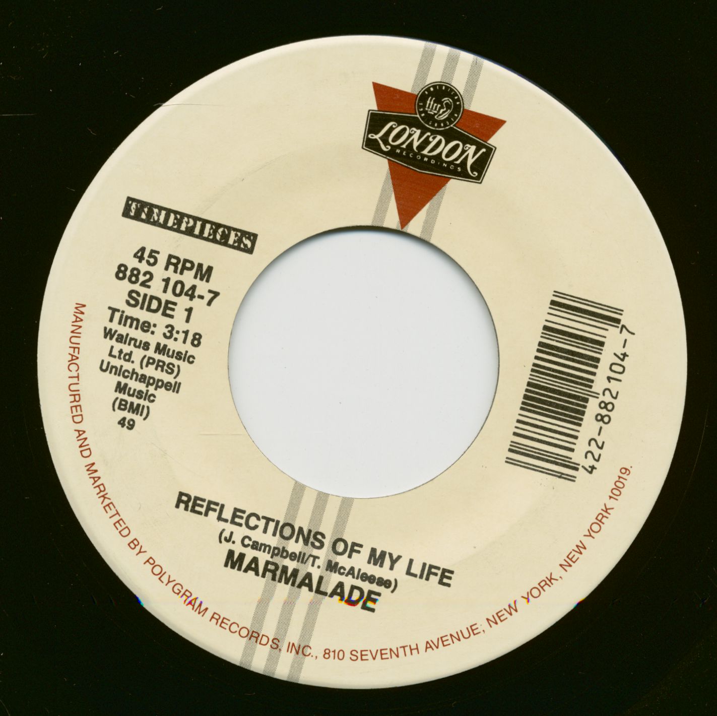 Marmalade 7inch Reflections Of My Life Reflections Of My Life (7inch