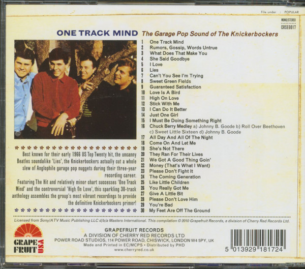 One Track Mind - The Garage Pop Sound Of The Knickerbockers (CD)