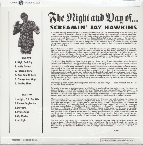 The Night And Day Of Screamin' (LP)
