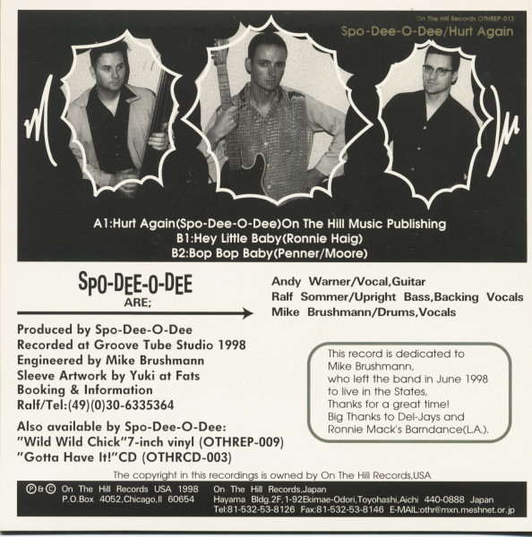 Hurt Again - Hey Little Baby - Bop Bop Baby (7inch, 45rpm, EP)
