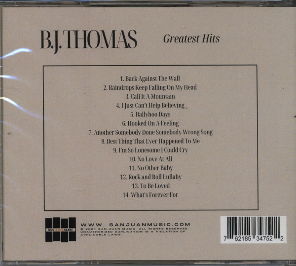 B.J. Thomas Greatest Hits (CD)