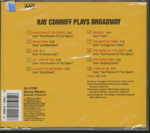 Ray Conniff Plays Broadway (CD)