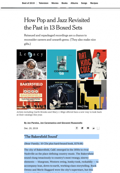 Presse-Archiv-Various-Artists-The-Bakersfield-Sound-1940-1974-The-New-York-Times