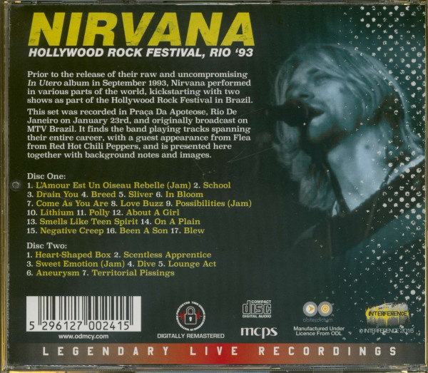 Hollywood Rock Festival, Rio '93 (2-CD)
