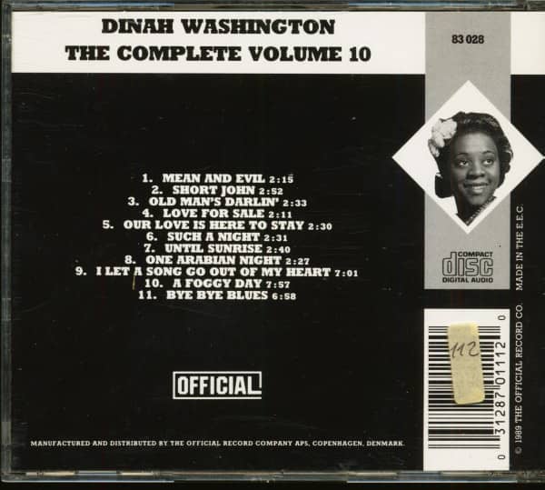 The Complete Dinah Washington Vol.10 (CD)