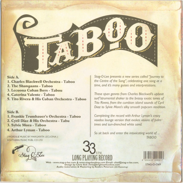 Taboo - Journey To The Center Of A Song Vol.1 (LP, 10inch)