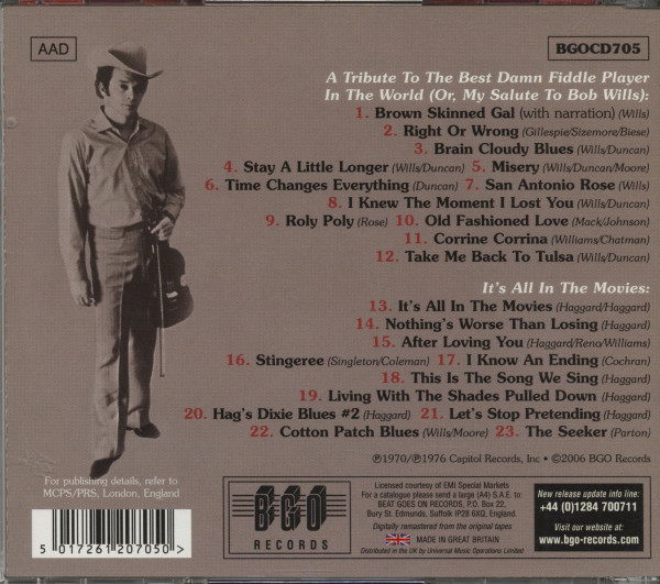 A Tribute To The Best Damn Fiddle Player In The World - It's All In The Movies (CD)