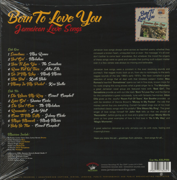 Born To Love You - Jamaican Love Songs (LP)