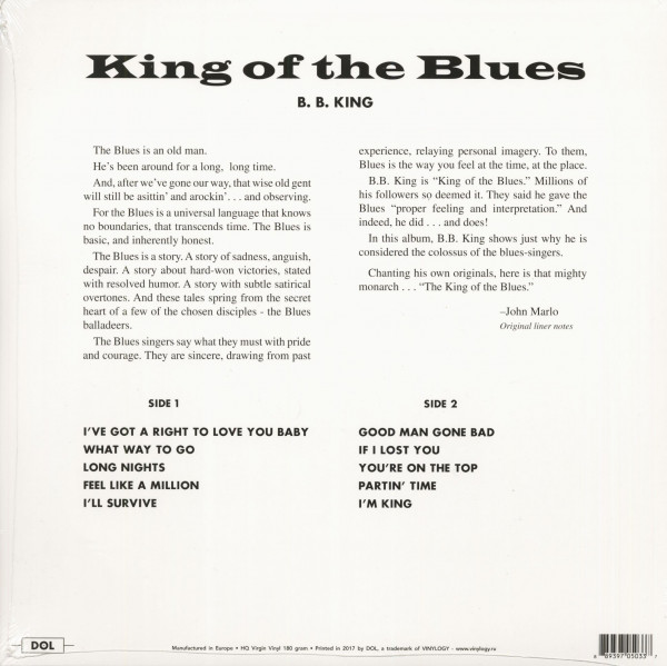 King Of The Blues (LP, Colored Vinyl)