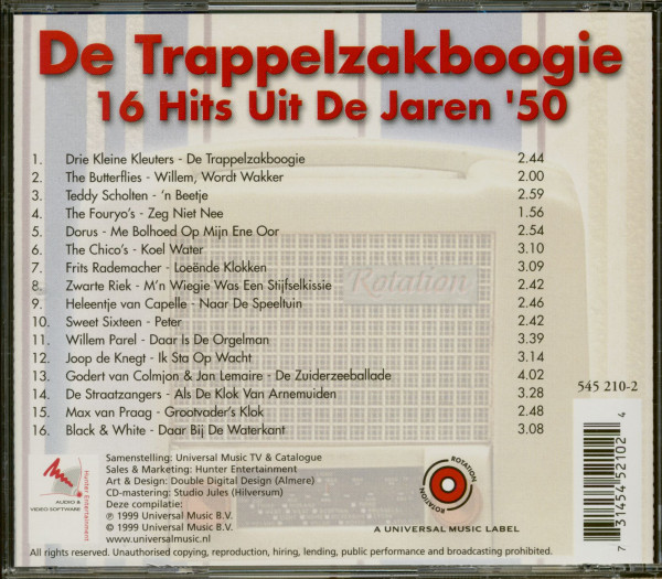 De Trappelzakboogie - 16 Hits Uit De Jaren '50 (CD)