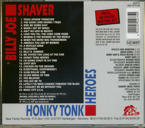 Honky Tonk Heroes (CD)