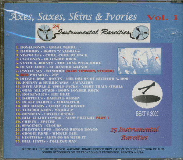 Axes, Saxes, Skins & Ivories (CD)