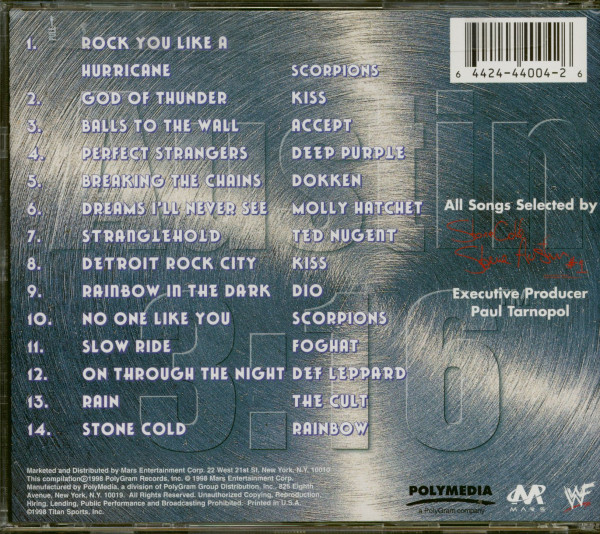 Steve Austin's Stone Cold Metal (CD)