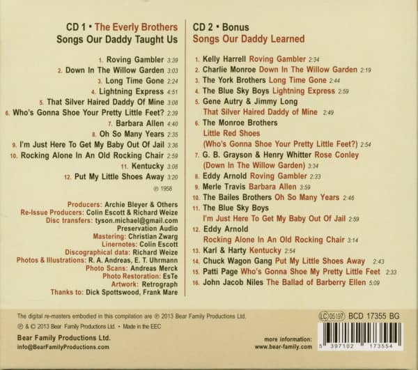 Songs Our Daddy Taught Us (2-CD)