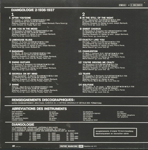 Djangologie 2 (1936-1937) (LP)