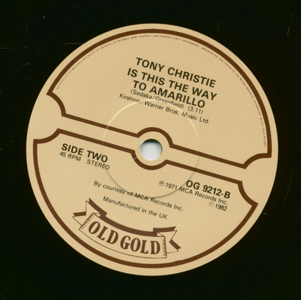 I Did What I Did For Marie - Is This The Way To Amarillo (7inch, 45rpm, SC)