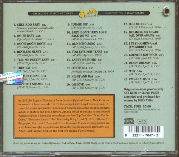 Specialty Series Vol.2 - Heavy Dreams (CD)