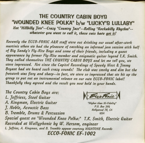 Wounded Knee Polka - Lucky's Lullaby (7inch, 45rpm, PS)